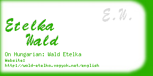 etelka wald business card